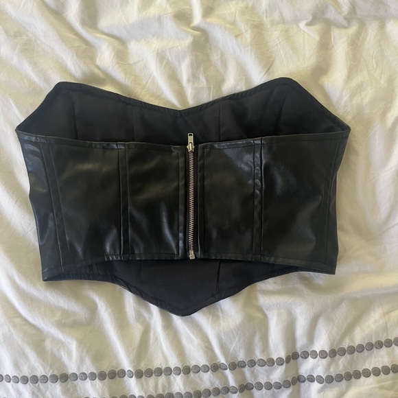 Princess Polly leather bustier top - Picture 2 of 3